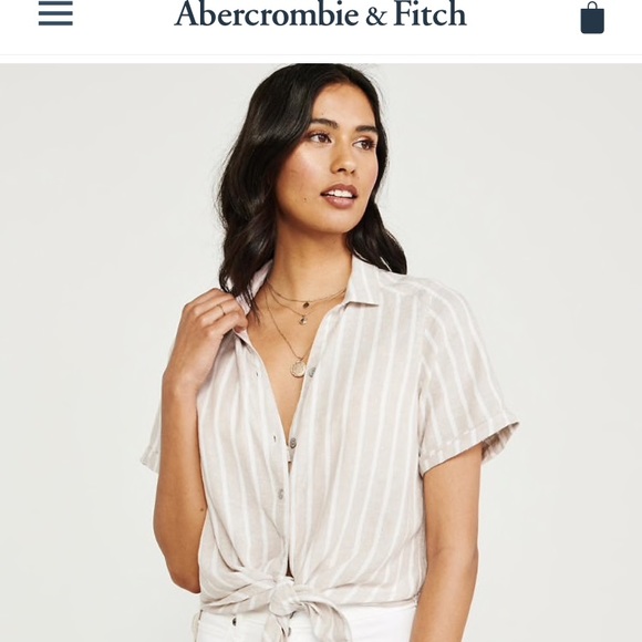 Abercrombie & Fitch button down top - Picture 3 of 4